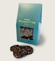 Barre Clandestine - Palets gastronomiques - chocolat noir aux éclats de fèves de cacao