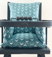 Timouny - Coussin chaise haute Blue Birds