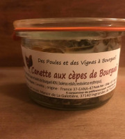 Des Poules et des Vignes à Bourgueil - Canette aux cèpes de Bourgueil
