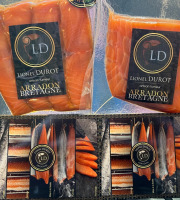 Lionel Durot - Lot du "King" - coupe droite de saumon fumé bio Irlande et saumon sauvage fumé "King"