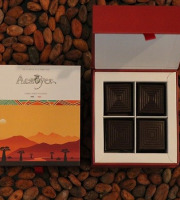 Acaoyer - Coffret carrés de chocolat noir (20 carrés)