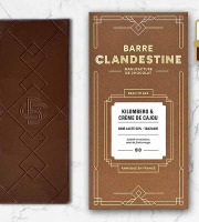 Barre Clandestine - Tablette de chocolat noir lacté bean to bar - Kilombero & crème de cajou - 60g