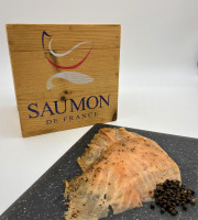 Saumon de France - Saumon de France fumé - 4 tranches - 160 g POIVRE