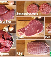 La Ferme DUVAL - [Précommande] Colis hiver steaks hachés de Bœuf Bio côte - 10 kg