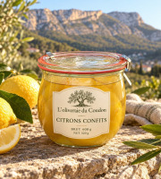 L'OLIVERAIE DU COUDON - CITRONS CONFITS BOCAUX 500gr BRUT POIDS NET 320GR