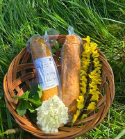 Ferme du Groin à L’Airbe - Saucisson à l'ail bio de porc plein air