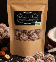 La confiserie d’antan 100% bio - Noisettes caramélisées noix de coco - 115 gr