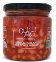 CLAC Conserverie - Haricots blancs aux petits légumes bio - 400g