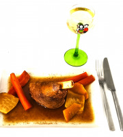 Traiteur Gourmet d'Alsace - Souris d'agneau confite 12h, carottes, navets, céleri et son jus réduit 700Gr
