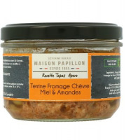 Maison PAPILLON - Artisan depuis 1955 - Terrine au Fromage de Chèvre Miel et Amandes 160g