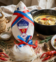 SCEA DES BRESSANS - GUILLERMIN Vincent - [Précommande] Chapon de Bresse AOP effilé - Noël - 3,5kg