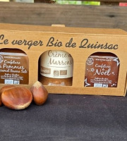 Le verger bio de Quinsac - Coffret 2 confitures 1 crème de marron BIO