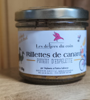 Les Délices du Coin - Rillettes de canard piment d'Espelette 80g