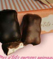 Chaloin Chocolats - Boite de 22 Oursons Guimauve et chocolat Lait et Noir