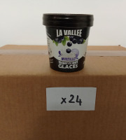 Les Glaces de la Vallée - PACK Mini yaourts glacés Myrtille "la Vallée" 24 pots de 120 ml