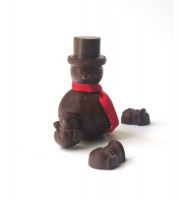 Mon jardin chocolaté - Bonhomme de neige surprise bio chocolat noir