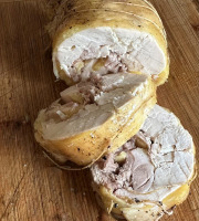 Ferme du Vidalies - Roulé de chapon Noire d'Astarac Bigorre prêt à savourer