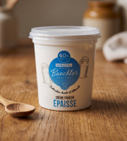 Ferme Sereine en Périgord - Crème Fraîche BAECHLER  – pasteurisé  - 330g - Épaisse à 40% de MG