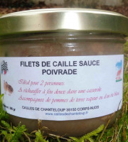 Cailles de Chanteloup - Filets de cailles sauce poivrade