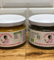 Les délices de Noémie - Petits pots Bébé 12 Mois: Épinard, Cresson, Riz Et Poulet - Poulet, Carotte, Mais Et Curcuma Bio (x2)