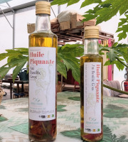 Nature et Saveurs - Ferme Aquaponique et Permacole Astérienne - Huile d'Olive Piquante au Basilic Grec