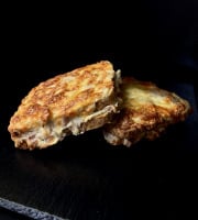 Thierry Salas, fumage artisanal - CROQUE MONSIEUR - JAMBON DE PORC NOIR FUME ET SCAMORZZA