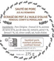 Les Bocaux du Bistrot - Sauté de porc, écrasé de pomme de terre à l'huile d'olive, fenouil confit & persillade