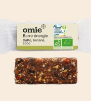 Omie - LOT de 25 - Barres énergie banane coco - vegan - 35 g