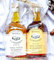 Moulin de la Veyssière - Duo d’huiles Noisette & Cacahuète - 2 x 10 cl