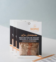 Nomie, le goût des épices - Les Intrépides. Mélange Pour Brochette De Poulet Sésame Et Gingembre