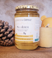 Les Butineuses de Champigny - Miel d'acacia bio - 1000g