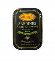 Etablissements JC David - Sardines à l'huile d'olive vierge extra BIO millésimées x 15