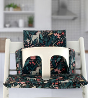 Timouny - Coussin Black Licorne pour chaise haute Stokke – Confort et féérie