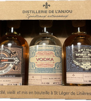 Distillerie de l'Anjou - Coffret de dégustation 3 bouteilles 20cl - Rhum ambré + Vodka + Spirit Malt - Produit en Anjou