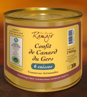Maison Ramajo - Confit de canard IGP Gers  6 cuisses 1900g