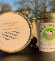 Glaces de Meuse - Lot P'tits Pots "Mirabelle IGP" - Sorbet PF (90gr)