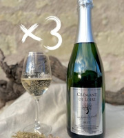 Domaine de la Chopinière du Roy - Lot de 3 bouteilles Crémant de Loire Blanc Brut, Fines Bulles et Fruité AOP - 3x75 cl