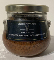 Délices de Sologne - saucisses de sanglierv et lentilles du berry - 750g