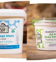 La Ferme de Blas'Lait - Lot Fromage blanc lissé 1kg + Fromage frais ail et fines herbes