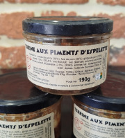 La charcuterie des Alpilles - Terrine aux piments d'espelette 190g