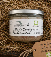 Terres de Bon Sens - Pâté de campagne au porc gascon et mirabelle 180g