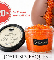 Caviar Perle Noire - Oeufs de truite fumés - 90 gr