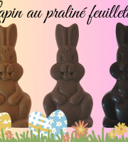 Chaloin Chocolats - Lapin Praliné Feuilletine blond