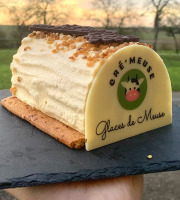 Glaces de Meuse - Bûche Glacée "Caramel Givré"  (6-7 parts)