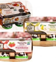 La Ferme de Blas'Lait - Lot 12 Yaourts Aromatisés Pêche Framboise Poire
