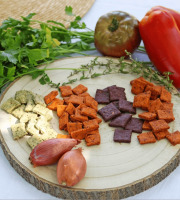 Les Mirliflores - Lot de biscuits apéritifs artisanaux : vin rouge, tomate, ail des ours