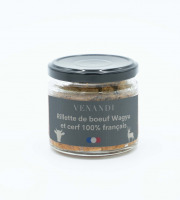 Venandi Sauvage par Nature - Rillette de viande de Boeuf Wagyu et cerf 100% français - 12x150g