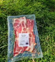 Ferme du Groin à L’Airbe - Echines fumées en tranches, un vrai bonheur!! (comme du bacon mais moins gras et moins salé)