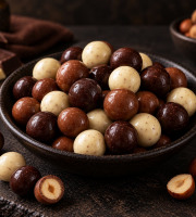 La confiserie d’antan 100% bio - Noisettes enrobées de chocolats assortiments - vrac 500 gr