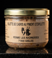 Ferme les Avoineries - Rillette de chevreau piment d'espelette 180g